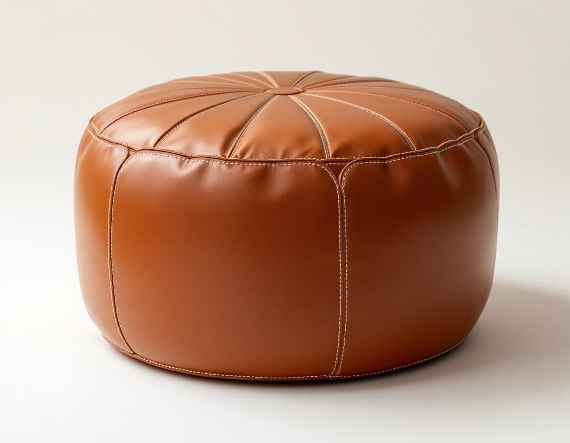 Leather Pouf
