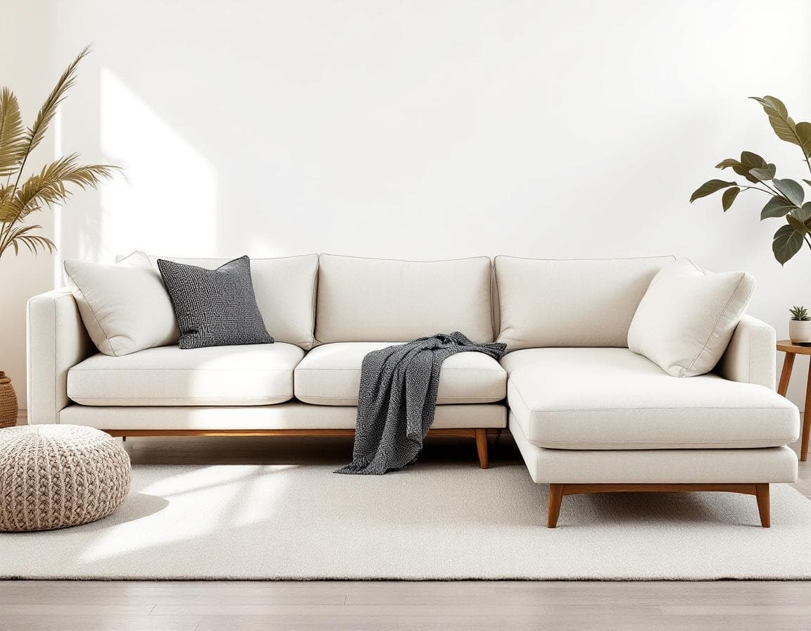 L Linen Sectional