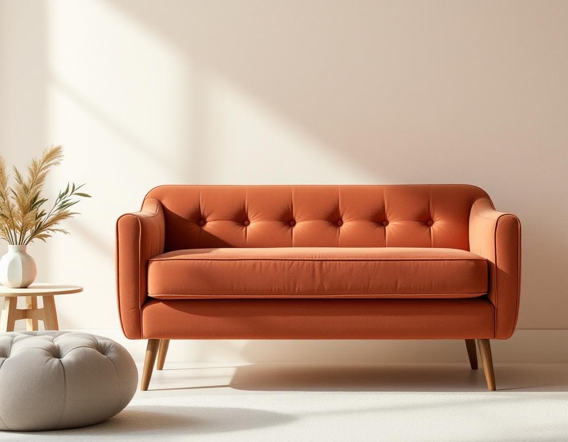 Clay Velvet Sofa