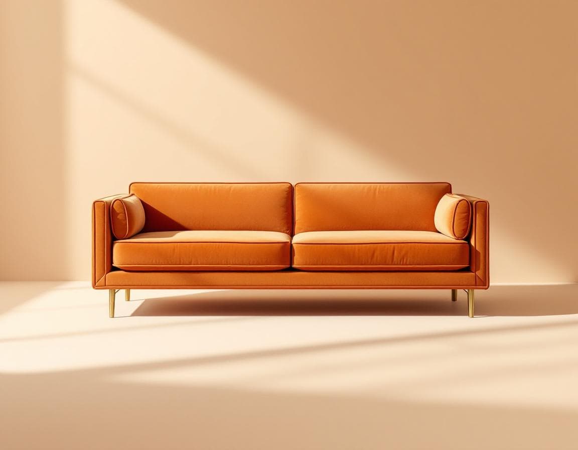 Clay Velvet Sofa