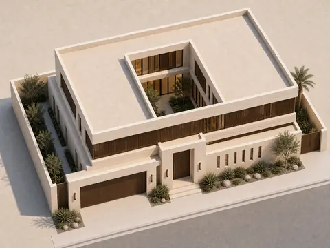 Linear Elegance aerial architectural axonometric architectural render