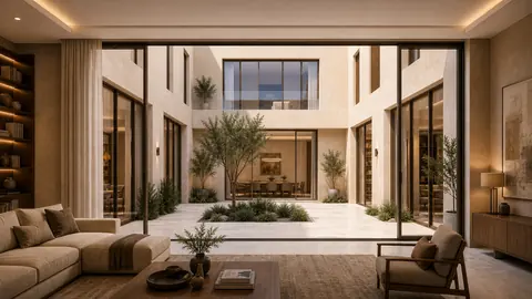 Terraced Harmony interior courtyard view architectural render