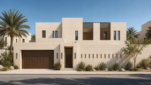 The Courtyard Pavilion street exterior hero architectural render
