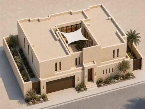 The White Canvas aerial architectural axonometric architectural render